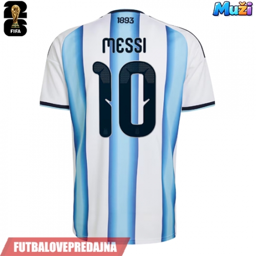Lacne Muži Futbalové dres Argentína Lionel Messi #10 MS 2026 Krátky Rukáv - Domáci